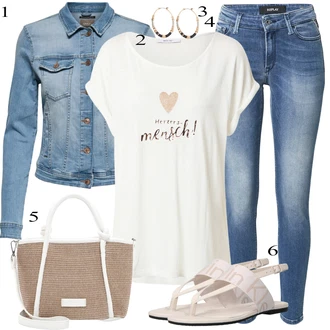 outfit mit Temno modra Replay "Poletna oblačila"