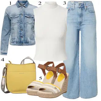 Tradicionalne kombinacije za zimu sa Svjetloplava Traperice Široke Nogavice/Dad Traperice/Skraćene Traperice/Vintage traperice/Culotte Traperice levi's ® "Ljetni look za modno osvještene žene"