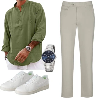 Lyocell Outfit mit Beige Brax feel good "Casual outfit"