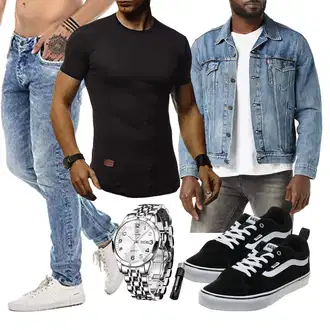 Party Outfits Leichte mit Schwarz Unkategorisiert Leif Nelson, Grau Unkategorisiert OLEVS "Cooles Alltagsoutfit"