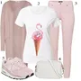 Kombiniranje Pink Chino Hlača image