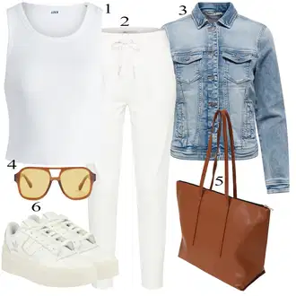 outfit mit Oranžna Sončna očala bershka "Poletna oblačila"