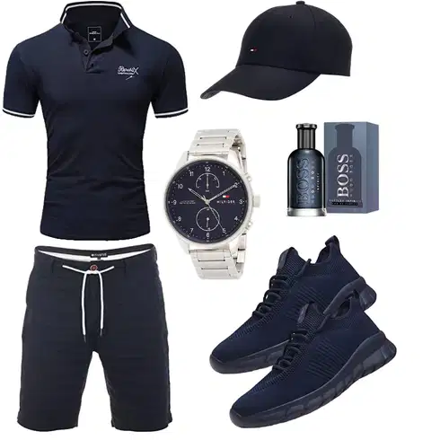 DunkelBlau/Blau/HellBlau Leinen-short/Bermuda/Musselin Shorts/Sweatshorts/Kurze Hose/Chino Shorts/Baggy Short Riverso kombinieren