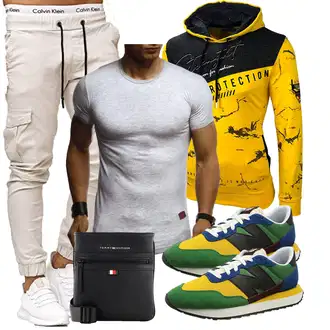 Party Outfits mit Schwarz Unkategorisiert New Balance, Schwarz Unkategorisiert Tommy Hilfiger "Cooles Outfit"
