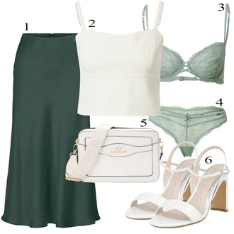 outfit mit Pastelne barve High-neck nedrček lindex "poletni videz"