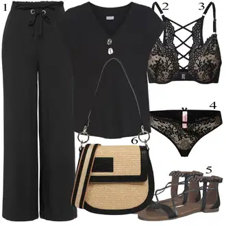 Outfity na zimu s Černá Halenka Móda Pro Plnoštíhlou/Tričko & Top Móda Pro Plnoštíhlé/Halenka a Tunika Tunika Lascana "Outfit na léto"