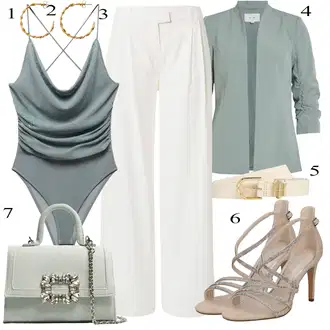 Vysoké Podpatky Outfit s Béžová/Hnědá/Khaki Sandál se třpytkami/Sandál s podpatkem/Páskový Sandál/Svatební bota/Lodička S Páskem/Svatební Bota/Sandál Na Podpatku Buffalo "Stylová letní nálada"