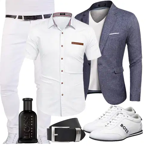 Grau Jeans Leder Schuhe Rock Creek kombinieren