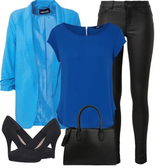 Outfity pro léto s Černá/Bílá Kožená Kalhoty/Skinny Kalhoty/Kalhoty z Umělé Kůže/Tregíny/Kožený legíny/Legíny Kožený Vzhled Pieces "Elegantní letní outfit"