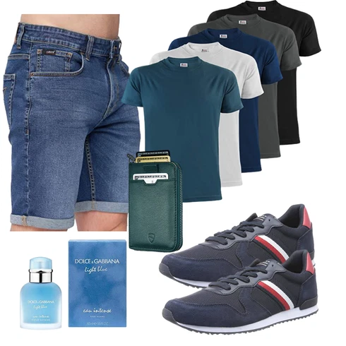 Blau Jeans Short/Bermuda/Kurze Hose Kandor kombinieren