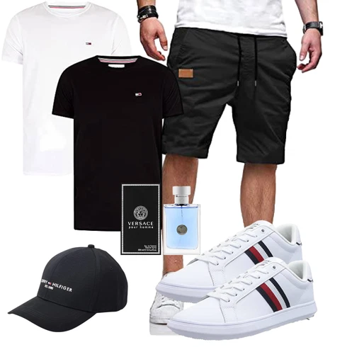 Schwarz/Dunkelgrau/Khaki Chino Shorts/Cargo Short/Bermuda/Kurze Hose/Baggy Short/Musselin Shorts JMIERR kombinieren