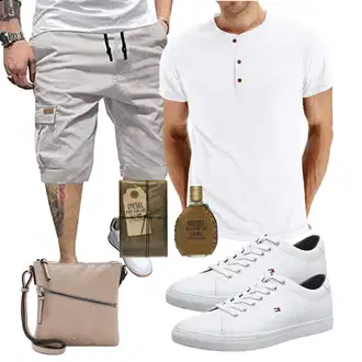 Casual Outfits Elegant mit Beige/Grau/Braun/Lila Handytasche/Schultertasche/Umhängetasche Tamaris "Freizeit Outfit"Look: Schön, Uni, Classic, Safari, Schick, Elegant, Casual, Edel, Oversize, Vintage, Smart Casual, Moderne, 20er Jahre