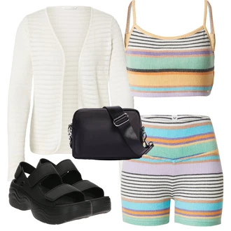 Outfit s Černá Crocs "Letní oblečení"