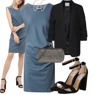 Oblečení se sukní 90tá léta s Bílá/Tmavě šedá/Stříbrný/Béžová/Šedá Sponka do ucha/Visací/Kruhová Pilgrim "Letní večerní outfit"Look: Styl, 90tá léta, Francouzské, Jazz, Metal, Unisex, Retro, 80tá léta