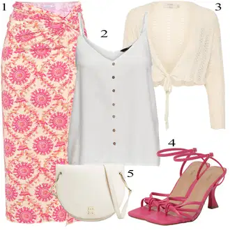 Zapínání na knoflíky Outfit s Šedá/Bílá/Krémová/Hnědá/Khaki Tričko & Top Košilový top/Krátký top/Halenka Bez Rukávů/Top Se Špagetovými Ramínky Only "Perfektní na léto"