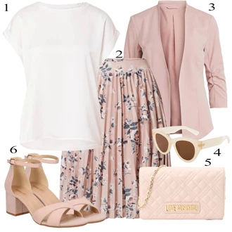 outfit mit Bela/Krem Srajca & majica velike velikosti/Majica & Top/Bluza in Tunika/Bluza velika velikost Vila "Poletna oblačila"