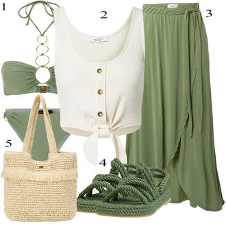 Outfit sa Zeleno misspap "Odjeća za odmor"