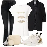 Outfity s černými Bootcut džínami image