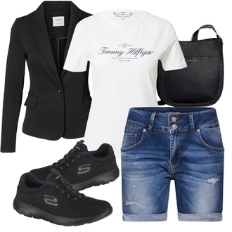 Oblečení se sukní Síťovina s Černá Bota Na Pěší Turistiku/Pohodlná Bota/Zdravotní bota Skechers "Módní letní vzhled"