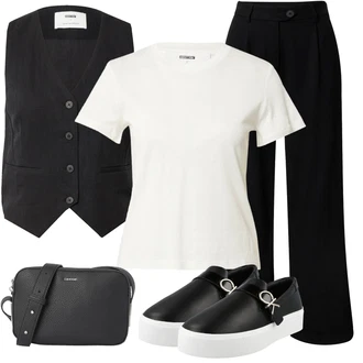 Outfit s Plochá bota Calvin Klein "Módní letní vzhled"