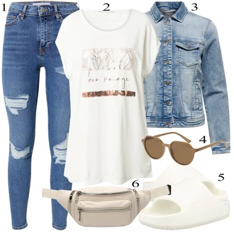 outfit mit Temno modra Topshop "poletni videz"