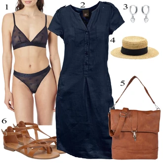 Outfit s Oranžová Klobouk Pull&Bear "Perfektní na léto"