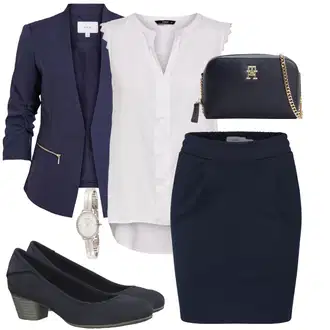Outfit s Tmavě modrá/Krémová/Žlutá/Bílá Sukně Pro Vysokou Školu/60tého Léta Sukně/Krátká Sukně/90tá Léta Sukně/80tého Léta Sukně/Moderní Sukně/Pletená Sukně/70tá Léta MiniSukně/Tužková Sukně/Unisex Sukně/Sukně boucle Ichi "Outfit na dovolenou"