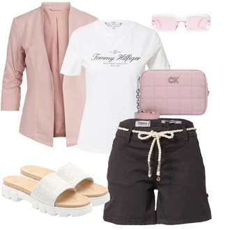 Outfit s Černá Košile Sublevel "Outfit na léto"