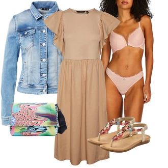 Outfity pro 18. narozeniny Host s Béžová/Červená/Krémová Vintage sandál/Letní Bota/Pohodlný Sandál/Sandál S T Páskem/Pletený Sandál/Sandál Dianette Lascana, Růžová/Zelená/Vícebarevný Pánská taška/Taška/Ledvinka/Shopper/Women's Cosmetic Bags/Klasická Taška Přes Rameno/Malá Taška/Brašna/Sportovní Taška Přes Rameno/Vodotěsná taška Desigual "Outfit na léto"