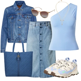 Oblečení se sukní Síťovina s Světle modrá/Bílá/Fialová/Šedá Běžecká bota/Běžecká Bota Trailrunning/Horská bota/Přibližovací bota Adidas Originals "Outfit na léto"