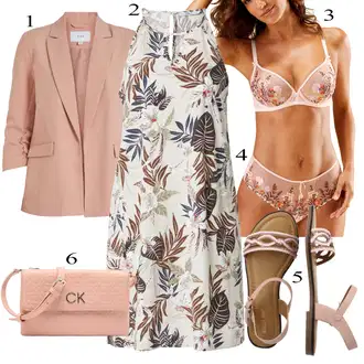 Tropski Outfit sa Kaki/Smeđa/Bijela/Bež/Zeleno Haljina Veći Broj/Kupaći Kostim Za Veću Veličinu/Tunika Only "Ljetni look za modno osvještene žene"