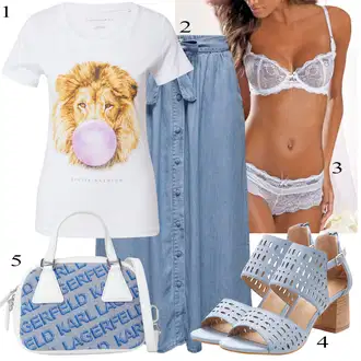 Outfit s Bílá/Růžová Pánské boty ve velikosti 11/Průsvitná podprsenka a podprsenka s kosticí/Zmenšující Podprsenek/Kožené bundy pro muže/Měkká podprsenka/Podprsenka s kosticemi/Podprsenka Bez Kostic/Podprsenka Balconette Lascana "Módní letní vzhled"