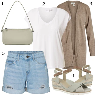 Outfity pro léto s Světle modrá Džíny s Dírou/Džíny Culottes/Džíny s Rozparkem/Navlékací džíny/Kožené bundy/Boyfriend Džínové kalhoty Noisy may "Módní letní vzhled"