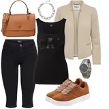 Džínové outfity s capri kalhotami image