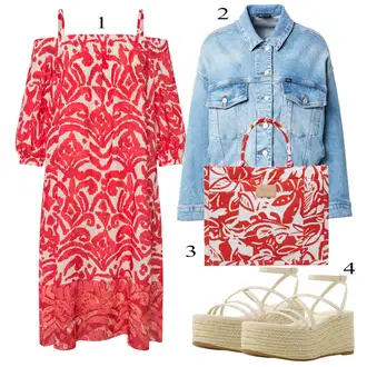 outfit mit Roza bershka "Poletna oblačila"