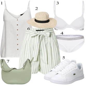 Outfit s Šedá Lacoste "Outfit na léto"