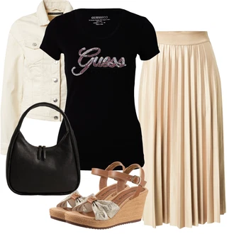 Outfit s Krémová/Khaki/Béžová/Bílá/Oranžová Vintage Bund/Letní Bund/Jarní bunda/Džínové Bund/Manšestrová Bunda/Krátké Džínové Bundičky/Krátký Bund/Krátký Bund Only "Outfit na léto"