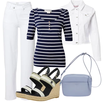 Oblečení se sukní Maxi s Bílá/Krémová Boyfriend Kalhoty/Kalhoty s Vysokým Pasem/Mušelínové kalhoty/Kalhoty se Štěrbinou/Ležérní Kalhoty/Twillová Kalhoty/Bavlněná Kalhoty/Rovná Kalhoty/Kalhoty s 5 kapsami/Dlouhá Kalhoty Edited "Outfit na léto"