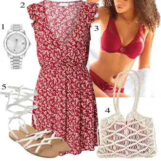 Outfit s Šedá/Bílá/Hnědá Páskový Sandál/Gladiátorská sandála/Římská sandála/Balerína s Páskem Nasty Gal "Stylová letní nálada"