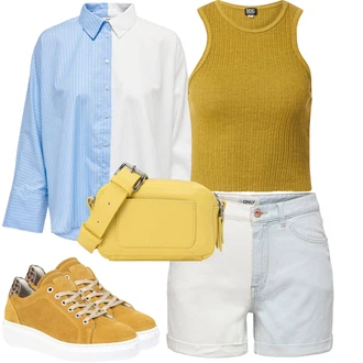 Outfit s Zlatý bdg urban outfitters "Outfit na léto"
