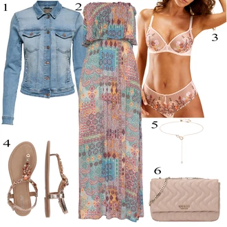 Bez rukávů Dlouhé Outfit s Vícebarevný/Žlutá Maxi Šaty/Dlouhé Letní Šaty/Hippie šaty/Vintage Boho Šaty/Šaty S Potiskem/Boho Šaty Elegantní/Boho Letní Šaty Lascana "Perfektní na léto"