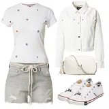 Kombinovat Kraťasy se Šedými Džínami image