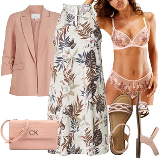 Outfit s Bílá/Béžová/Hnědá/Khaki/Zelená Šaty s výstřihem/Plážové Šaty/Šaty S Potiskem/Boho Letní Šaty/Dlouhé Letní Šaty Only "Outfit na léto"