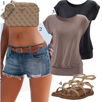 Outfity pro léto s Modrá/Tmavě modrá/Světle modrá Džín s Nízkým Pasem/Navlékací džíny/Džíny Culottes/Džíny s Rozparkem/Džíny s Dírou/Džíny s Nízkým Sedem Buffalo "Stylová letní nálada"