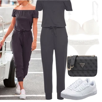 Outfit sa Bijela/Krem Gaćica & tanga/Klasične gaćice/Futrola za Suknju/Tangica/Brazilski Slip/Gaćice bez prepona Lascana "Outfit za odmor"