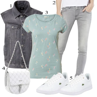 outfit mit Bela Lacoste "Poletna oblačila"