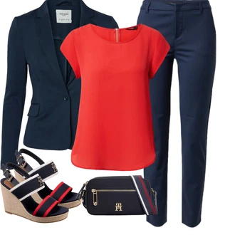 Outfit s Červená Tričko & Top Móda Pro Plnoštíhlé/Halenka Móda Pro Plnoštíhlou/Halenka a Tunika Tunika Only "Perfektní na léto"