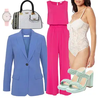 Outfity na zimu s Světle Zelená/Tyrkysový/Světle modrá/Zelená/Modrá Sandál s podpatkem/Sandál Na Podpatku/Pletený Sandál/Sandál Na Širokém Podpatku/Letní Bota/Platform Sandal Lascana "Pestrý letní outfit"