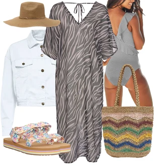 Outfit s Béžová ROXY "Plážový outfit"
