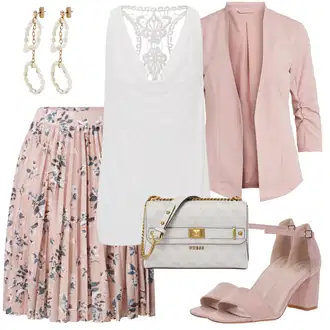 Boho Vjenčanje Outfit sa Bijela/Krem Tunika/Haljina Veći Broj Lascana "Poslovni look"Look: Stil, Empire, Boho, Elegantan, Krštenje, Vjenčanje, Matični ured, Koncer, Posebne prigode